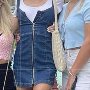 Denim zip up dress from H&M